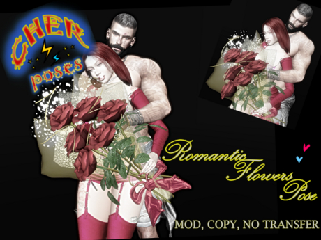 Second Life Marketplace - Cher Poses - Romantic Flowers Couple Pose